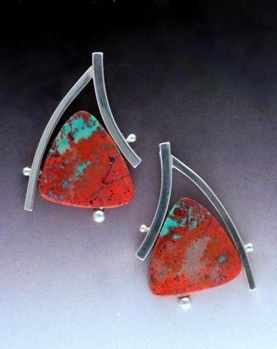 Click to view detail for MB-E415 Earrings Red Sky in the Morning $604